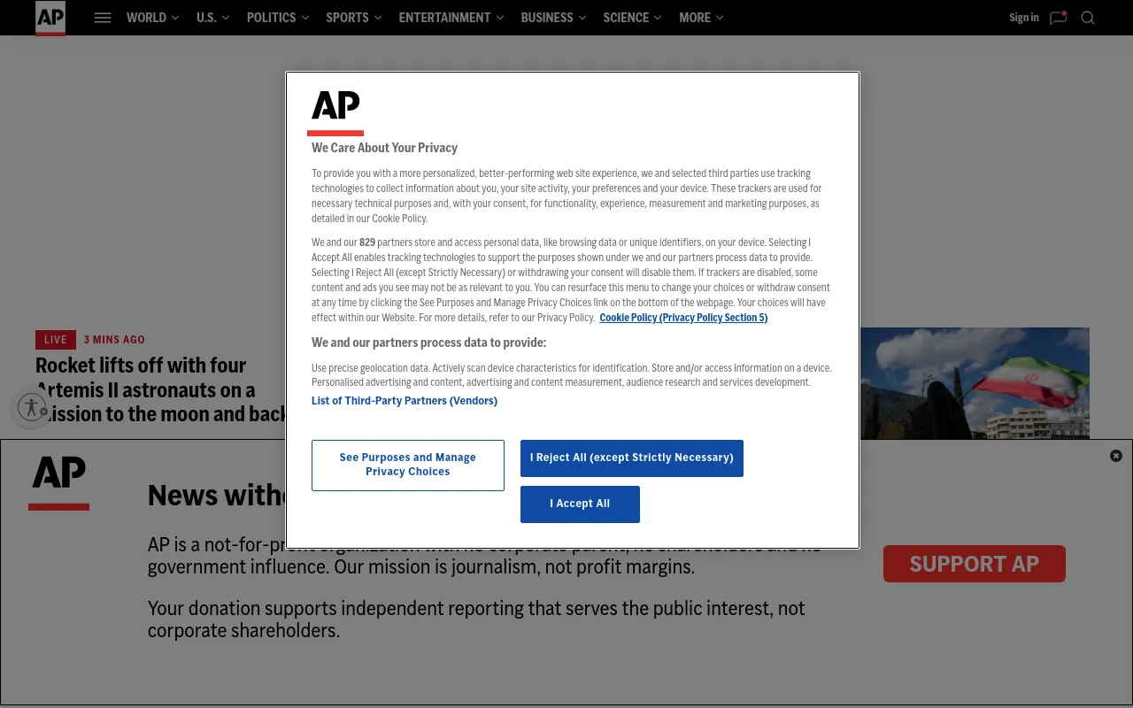 AP News screenshot
