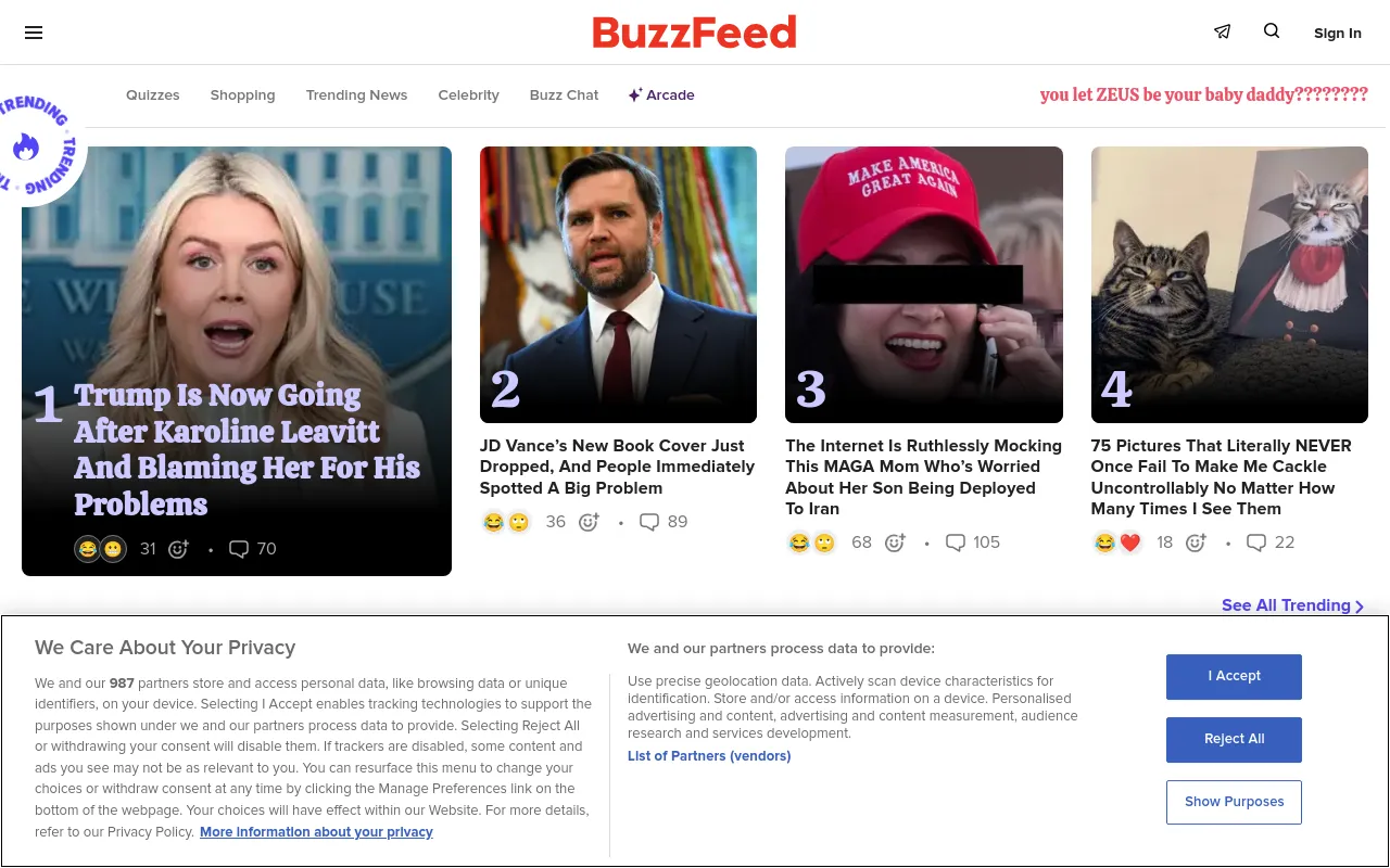 BuzzFeed screenshot