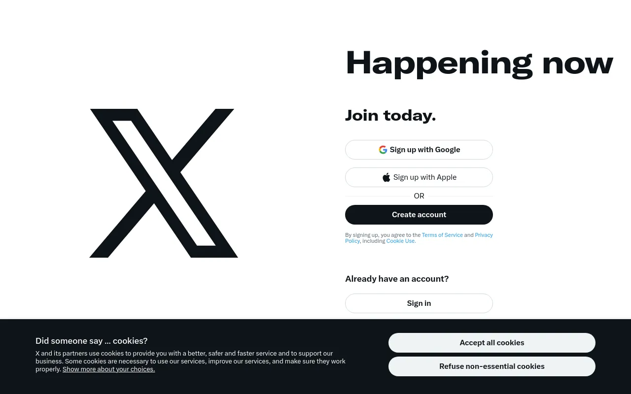 X (Twitter) screenshot